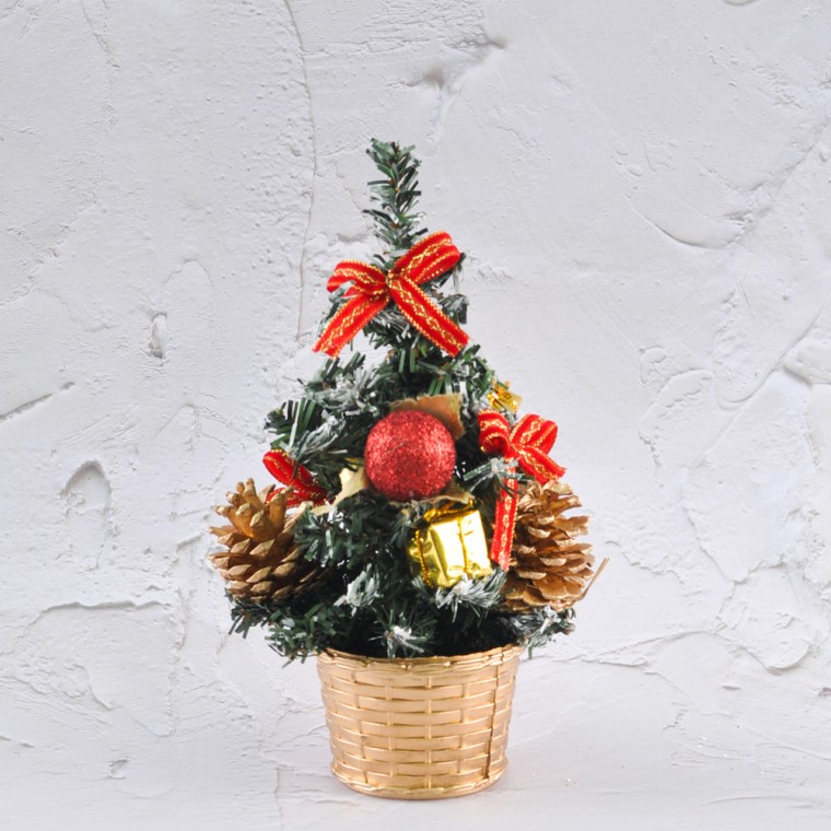 Cây trang trí mini MỚI (22cm) màu đỏ