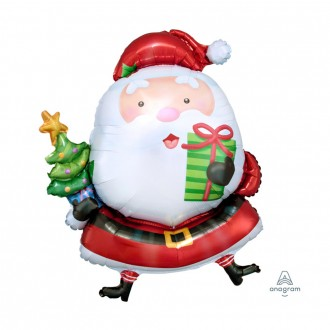 Bong Bóng Bạc Giáng Sinh (Siêu Hình Ông Già Noel Với Cây) Bóng Bay Giáng Sinh