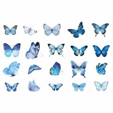 Nhãn dán trang trí nhật ký bướm xanh