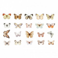 Nhãn dán trang trí nhật ký bướm trắng