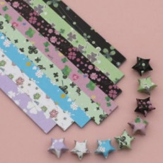 Tổng cộng 540 tờ 8 màu giấy gấp hình sao cỏ ba lá giấy màu ngôi sao dải gấp ngôi sao giấy dài màu gấp giấy origami ngôi sao