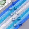 Tổng cộng 520 tờ 5 màu giấy gấp ngôi sao màu xanh lấp lánh giấy màu ngôi sao dải gấp ngôi sao giấy dài màu xanh origami