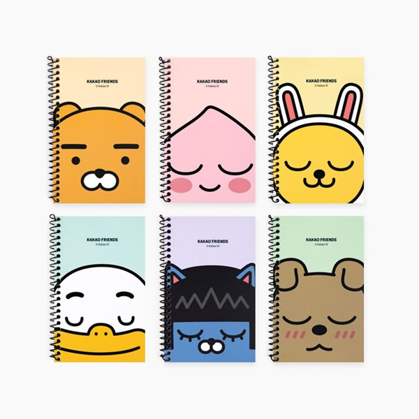 Sổ tay gấp trái Kakao Friends One Ring (5EA)