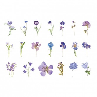 Nhãn dán trang trí nhật ký hoa màu tím