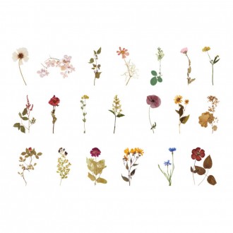 Miếng dán trang trí nhật ký hoa ép