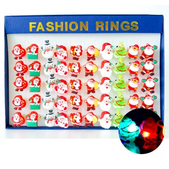 Nhẫn thạch LED Giáng sinh (hỗn hợp ông già Noel) 50 chiếc