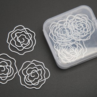 1 hộp kẹp hoa hồng lớn màu trắng dung tích lớn (10 cái)