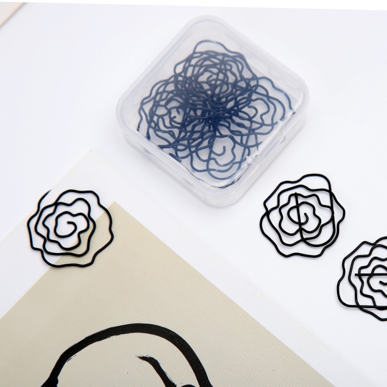 1 hộp kẹp hoa hồng lớn màu đen dung tích lớn (10 cái)