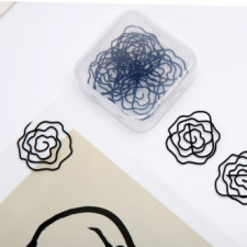 1 hộp kẹp hoa hồng lớn màu đen dung tích lớn (10 cái)