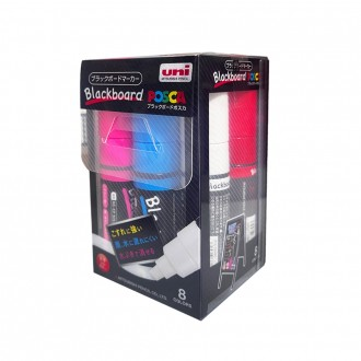 Bộ bút viết bảng 8 màu Mitsubishi Unifosca PC-8K