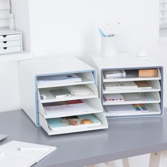 Hộp đựng tài liệu Hộp đựng tài liệu cao cấp mở 4 tầng Hộp lưu trữ tài liệu Văn phòng