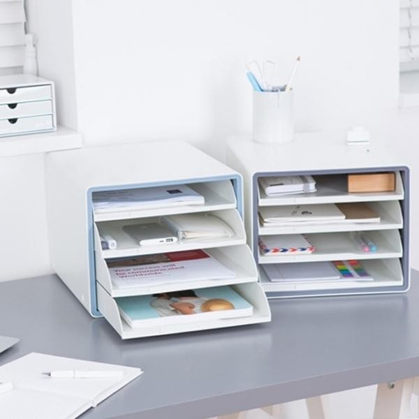 Hộp đựng tài liệu Hộp đựng tài liệu cao cấp mở 4 tầng Hộp lưu trữ tài liệu Văn phòng