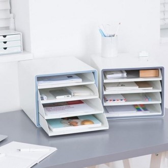 Hộp đựng tài liệu Hộp đựng tài liệu cao cấp mở 4 tầng Hộp lưu trữ tài liệu Văn phòng