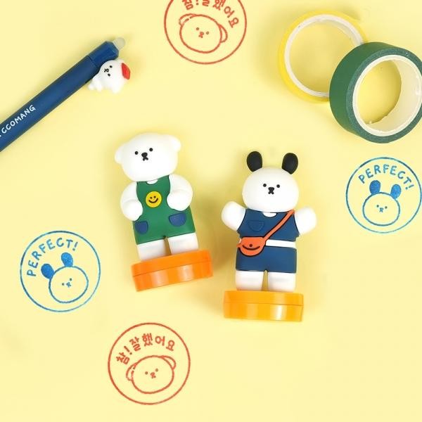 Bộ tem 12 tem hình Kkomang quà tặng sinh nhật nhóm trở lại