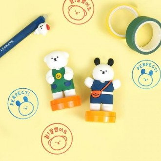 Bộ tem 12 tem hình Kkomang quà tặng sinh nhật nhóm trở lại