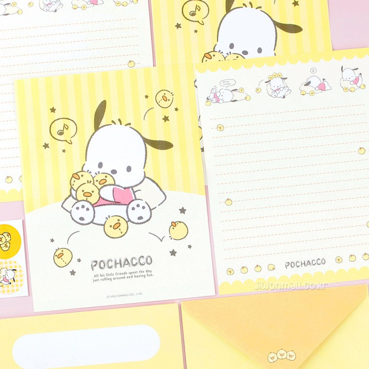 Bộ văn phòng phẩm nhân vật Sanrio - Pochaco (10EA)
