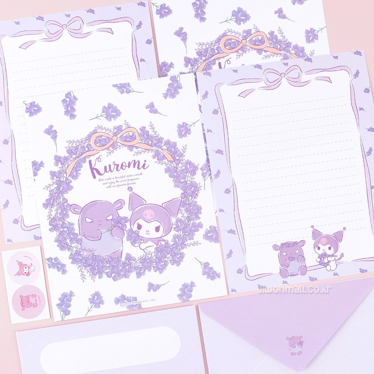 Bộ văn phòng phẩm nhân vật Sanrio-Kuromi (10EA)