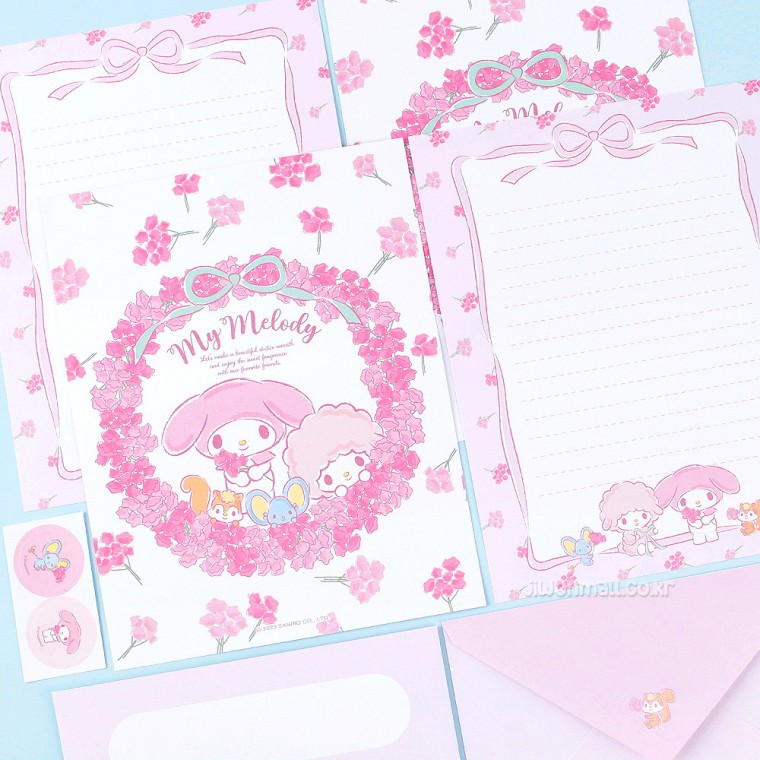 Bộ văn phòng phẩm nhân vật Sanrio-My Melody (10EA)