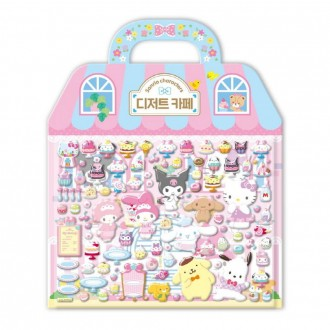 Nhãn dán túi 3D nhân vật PTL Sanrio Quán cà phê tráng miệng