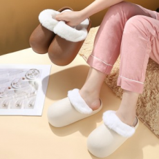 Mongul Dép Lông Trơn Nữ Lạnh Ấm Văn Phòng Phòng Khách Giày Đi Trong Nhà Mùa Đông