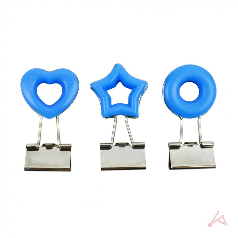 Kẹp mũi nhọn 3p màu xanh