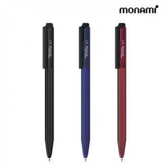 Bút bi ba mảnh Monami 0,7mm Bút gốc dầu đen xanh đỏ