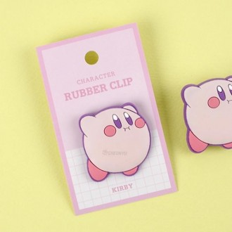 Kẹp cao su Star Kirby Kẹp tài liệu văn phòng phẩm màu hồng Kẹp tài liệu