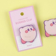 Kẹp cao su Star Kirby Kẹp tài liệu văn phòng phẩm màu hồng Kẹp tài liệu