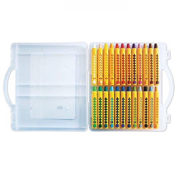 Bộ bút chì màu giữ bánh ngọt 24 màu không làm bẩn tay bạn