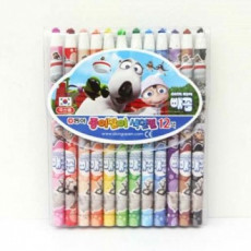 Giấy cuộn Bút chì màu 12 Bộ màu Trường mẫu giáo Ppaekkom Học nghệ thuật tiểu học