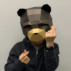 Làm mặt nạ giấy 3D gấu