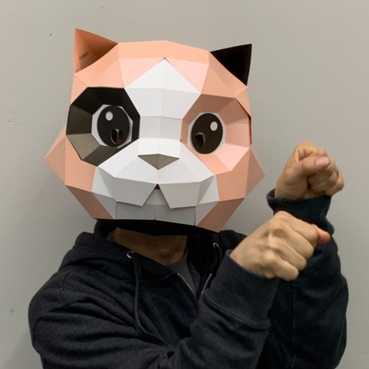Làm mặt nạ giấy 3D mèo