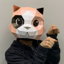 Làm mặt nạ giấy 3D mèo