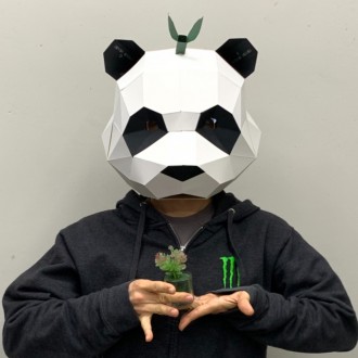 Làm mặt nạ giấy 3D gấu trúc