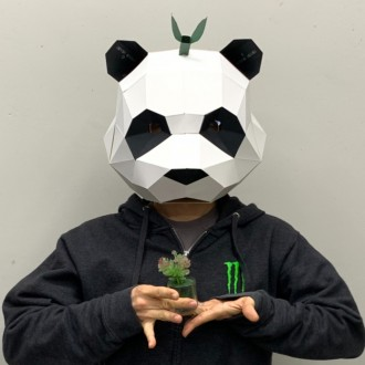 Làm mặt nạ giấy 3D gấu trúc