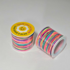 Dây thắt nút màu cầu vồng neon túi quà tặng dây bện