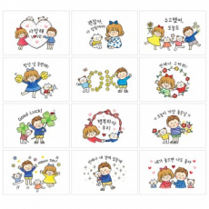 Bộ 60 món chân thành Nội thất minh họa cảm xúc dễ thương Bưu thiếp vui vẻ dành cho trẻ em