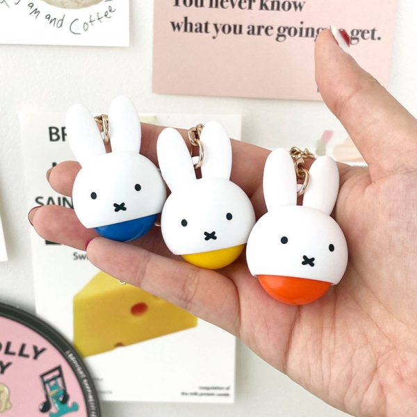 Miffy Móc Khóa Massage Túi Bóng Móc Khóa Móc Chìa Khóa Massage Di Động