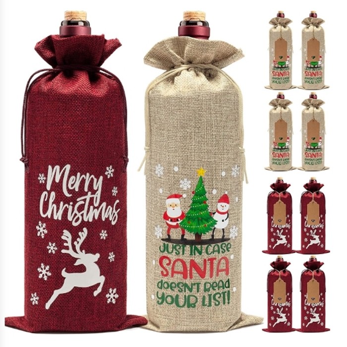 Hộp đựng giấy gói quà tặng rượu vang Giáng sinh