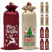 Hộp đựng giấy gói quà tặng rượu vang Giáng sinh