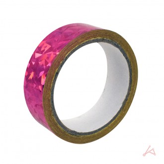 Băng keo hologram 3cm (10m) màu hồng