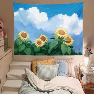 Poster màn hình đa năng phong cảnh hướng dương giàu có và giàu có 100X75cm