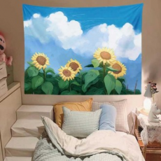 Poster màn hình đa năng phong cảnh hướng dương giàu có và giàu có 100X75cm