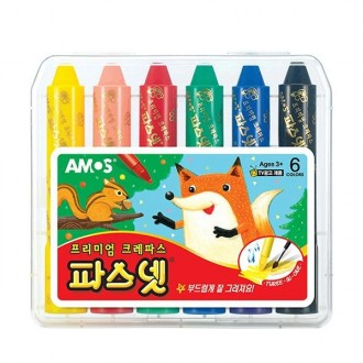 Bộ bút chì màu 6 màu Amos Pasnet Premium Crayon Art