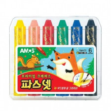 Bộ bút chì màu 6 màu Amos Pasnet Premium Crayon Art