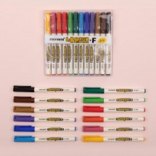 Bút viết tên Monami cỡ vừa F 12 màu 1 bộ 1.0mm
