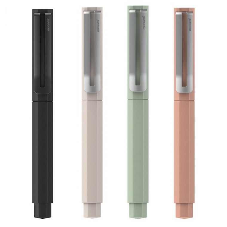 Bút máy Monami 153 Neo EF Ngòi Jet Black All Black Basic Khaki Pink