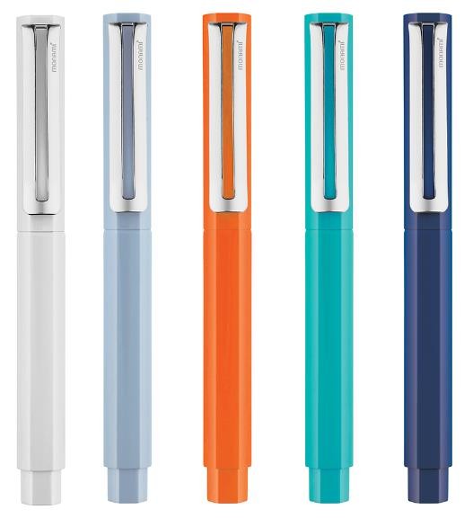 Bút máy Monami 153 Neo F Ngòi Xám Chàm Aquafresh Tangelo Blanc