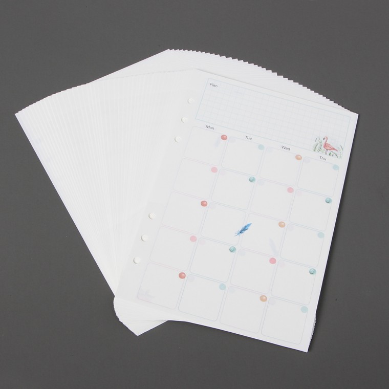 Phụ kiện nhật ký hàng tháng 6 lỗ của Parrot (A5)