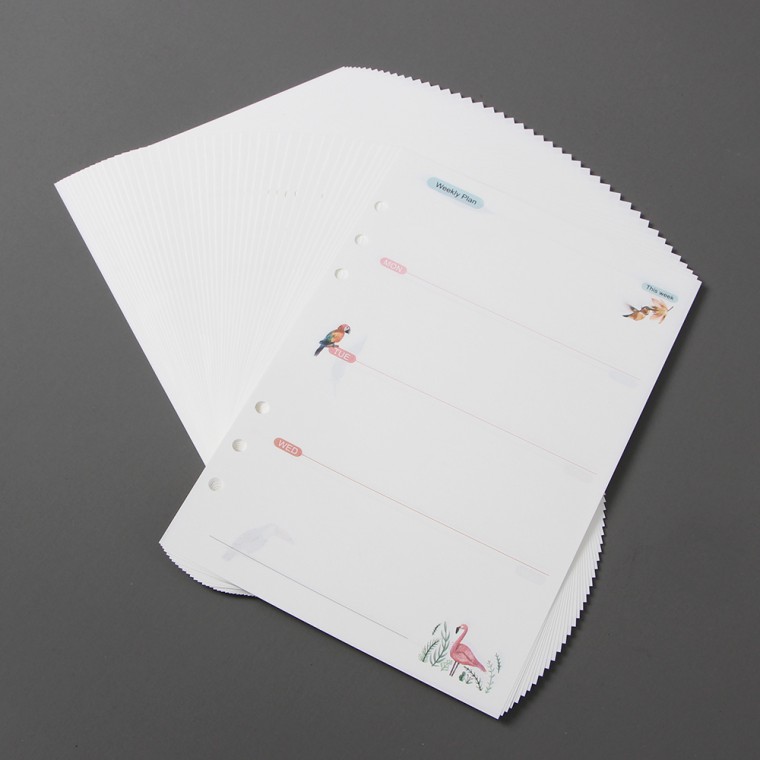 Phụ kiện nhật ký hàng tuần 6 lỗ của Parrot (A5)